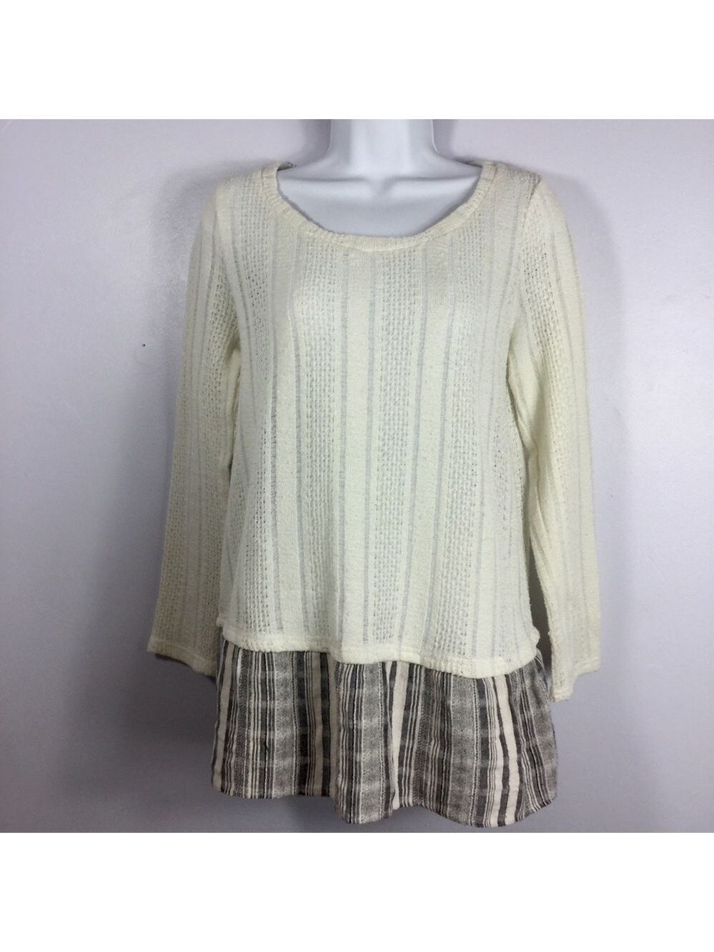 entro Mixed Media Oversized Sweater Tunic